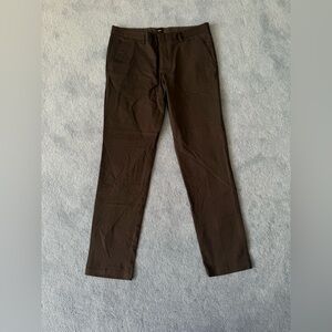 HUGO BOSS Men’s Brown Cotton Blend Slim Fit Dress Pants Size 34R